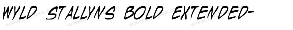 Wyld Stallyns Bold Extended字体转换